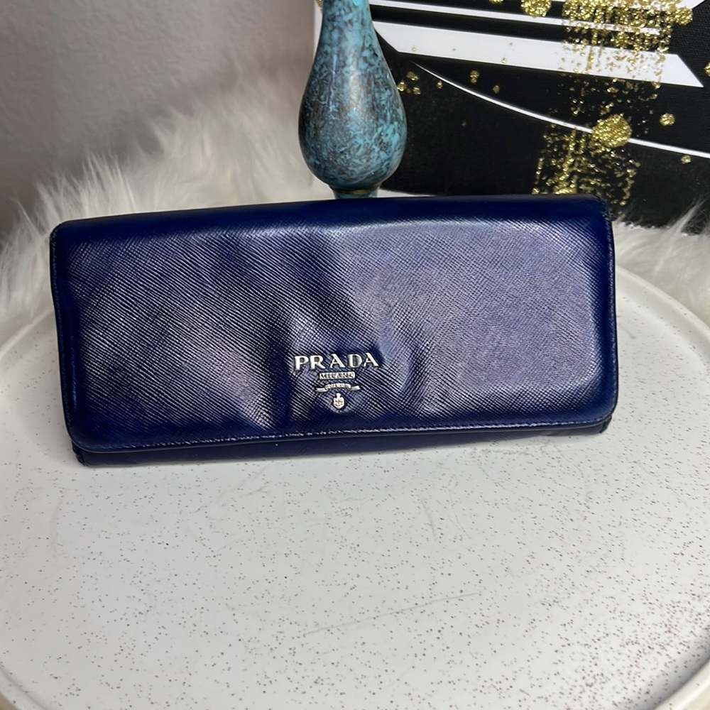 COPY - Authentic Prada Blue Wallet / Crossbody